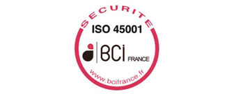 Logo de la certification iso-45001 attribuée à HARMONY.