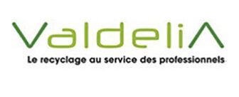 Logo de l'éco organisme Valdelia pour assurer la collecter et le recyclage des meubles usagés.