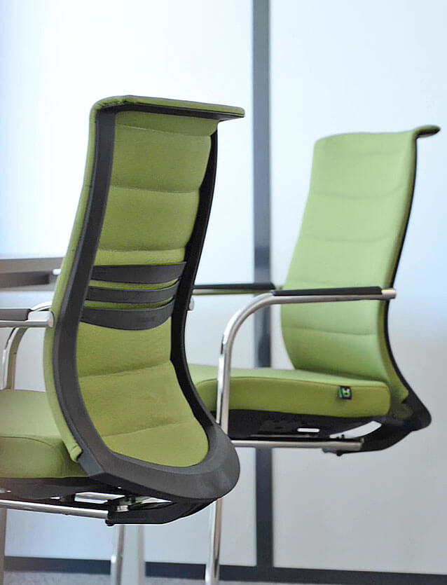 Photo de présentation des fauteuils ergonomiques fabriqués pour les bureaux du Groupe Descours & Cabaud à Lyon