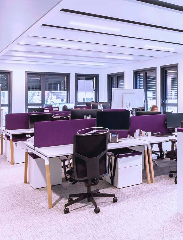 Photo de présentation de l'aménagement de postes de travail ergonomiques dans les bureaux de l'ANFA à Meudon, Hauts-de-Seine (92)
