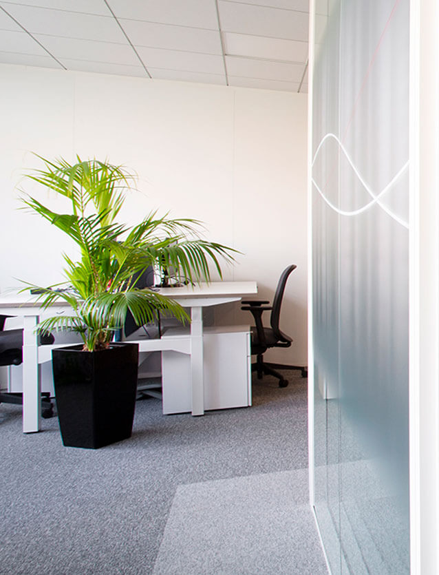 Photo de présentation de l'aménagement en Flex Office des bureaux de Molex à Bièvres (Paris)